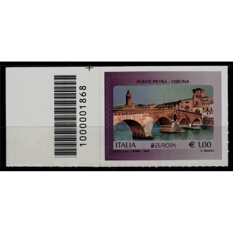 ITALIA 2018 Europa (Ponte Pietra) CB 1868 ass