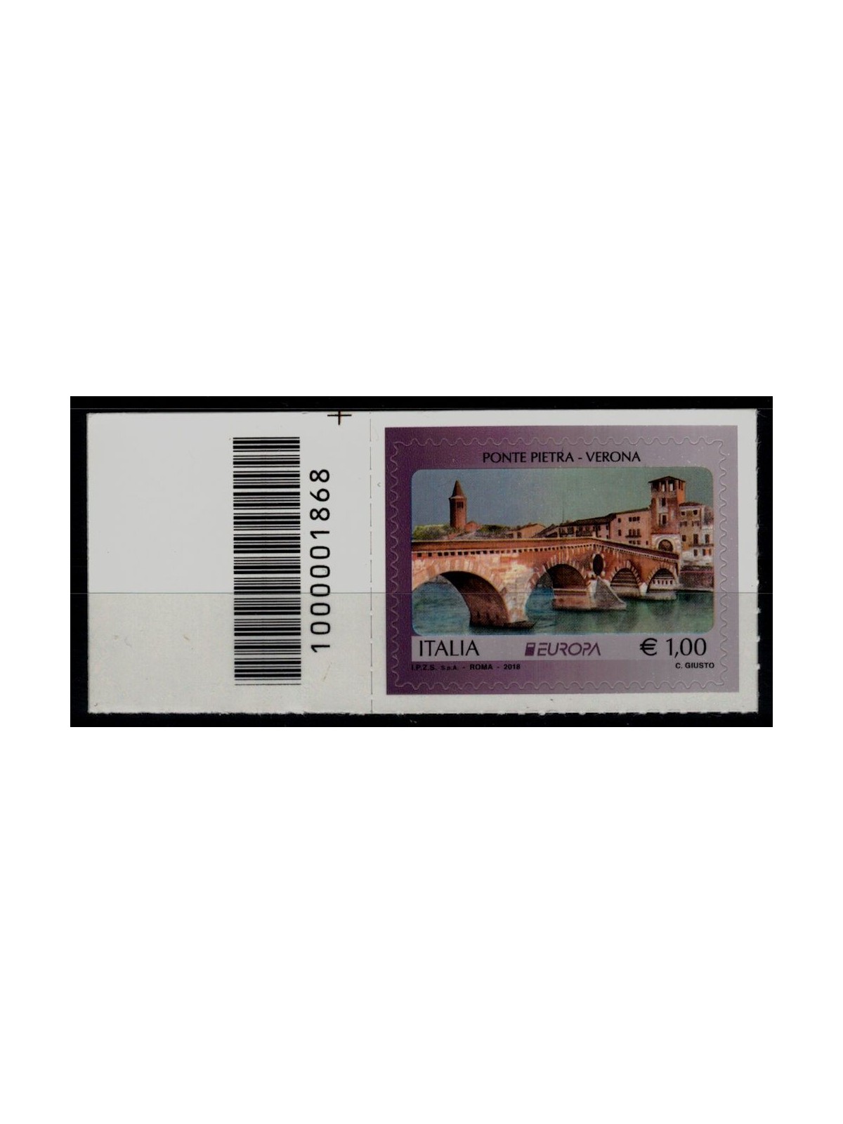 ITALIA 2018 Europa (Ponte Pietra) CB 1868 ass