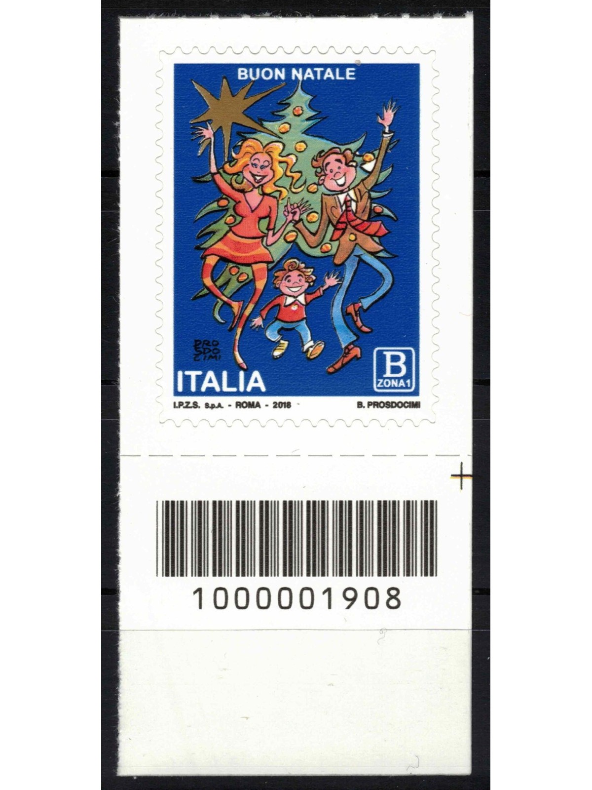 ITALY 2018 Secular Christmas CB 1908 aid