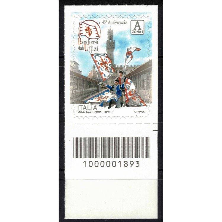 ITALIA 2018 Bandierai degli Uffizi CB 1893 aid