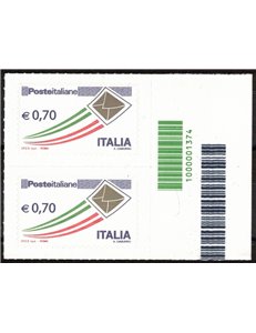 ITALIA 2013 Ordinaria € 0,70 Busta Oro CB 1374 dx