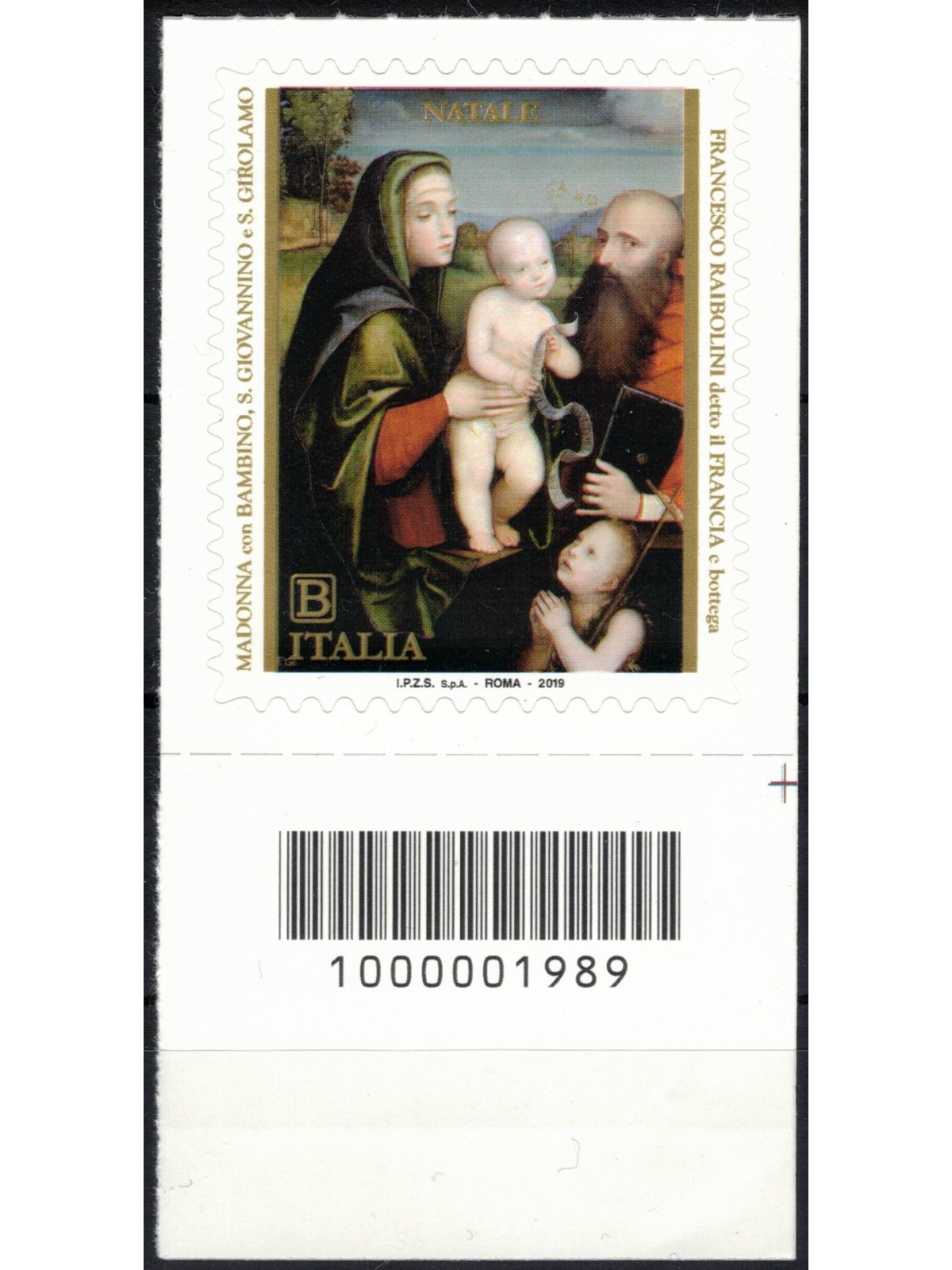 ITALY 2019 Religious Christmas CB 1989 aid