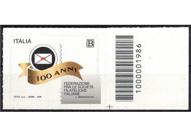 ITALY 2019 Italian Philatelic Societies CB 1986 aid