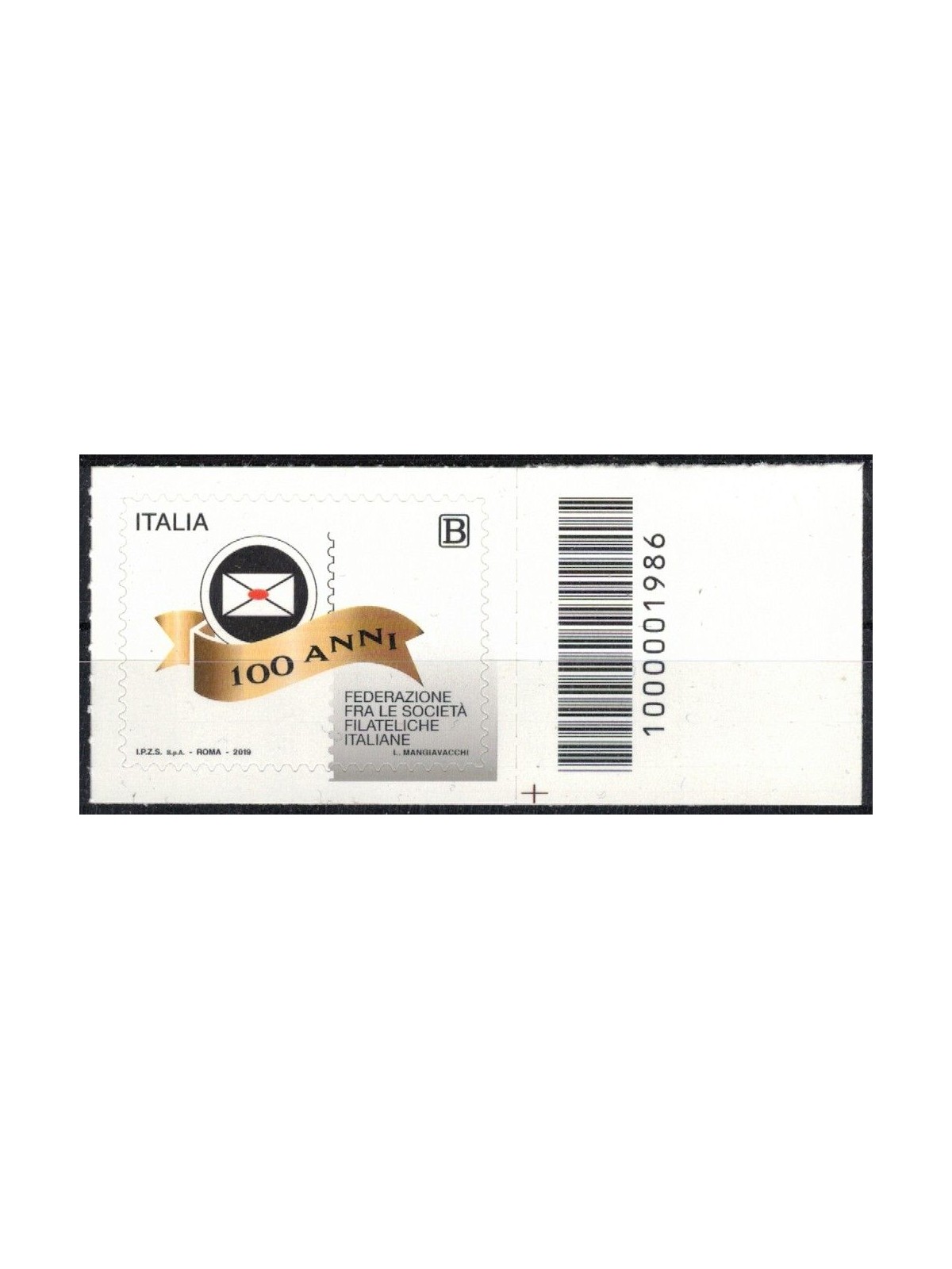 ITALIA 2019 Società Filateliche Italiane CB 1986 aid