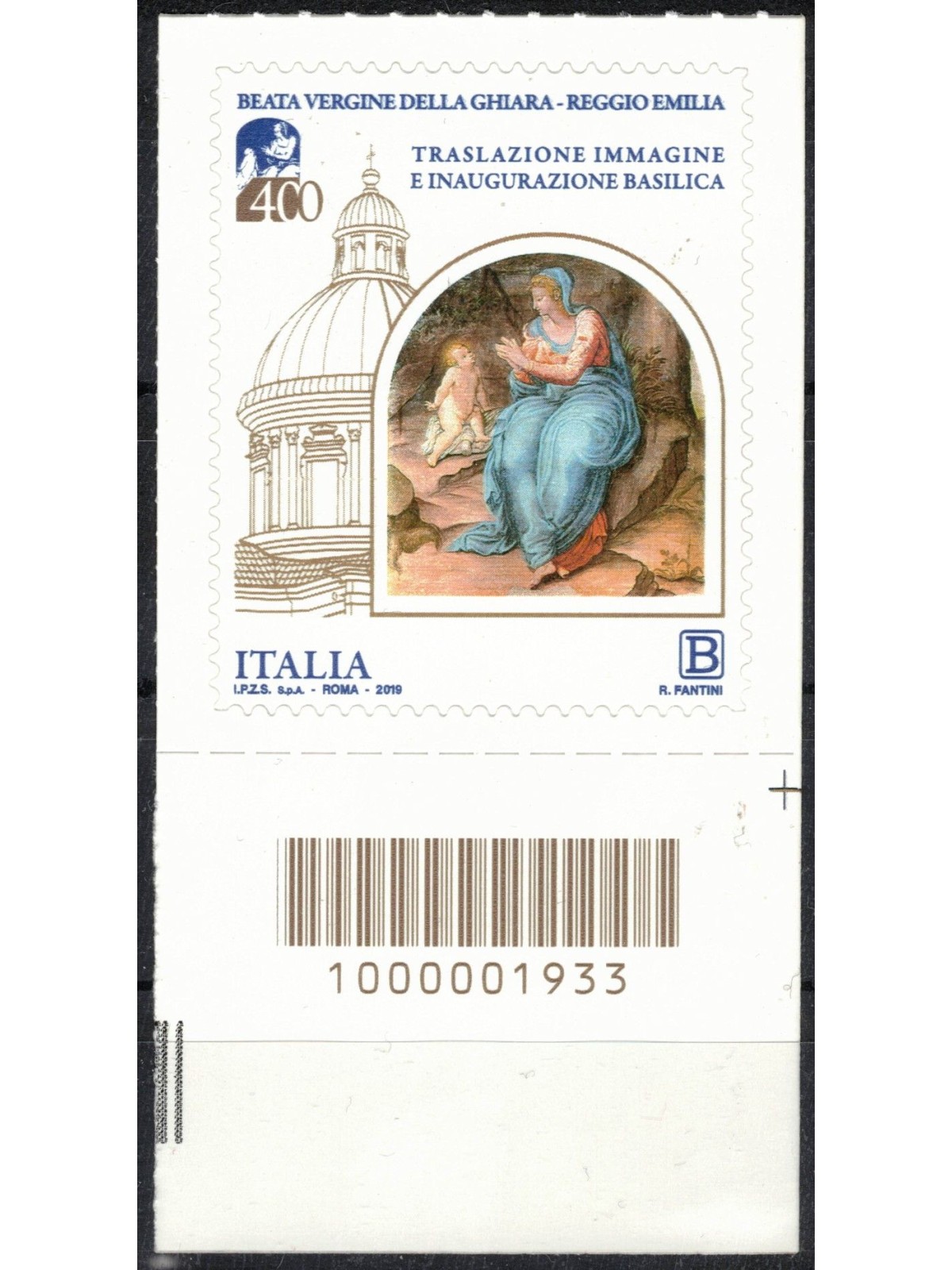 ITALY 2019 Blessed Virgin of Ghiara CB 1933 aid