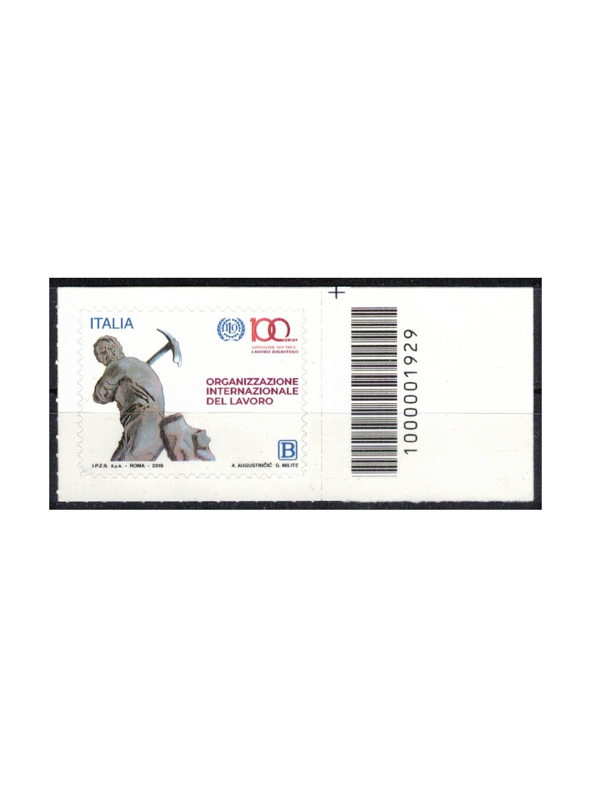 ITALY 2019 International Labour Organization CB 1929 asd