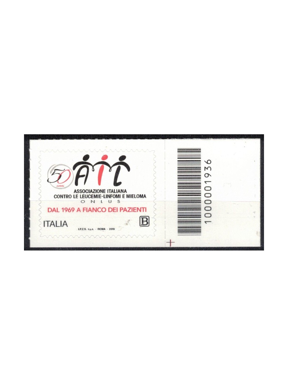 ITALY 2019 Fiftieth Anniversary AIL CB 1936 aid