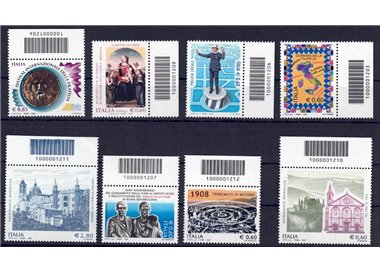 ITALIA 2008 Annata completa con codice a barre 8v MNH**
