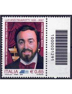 ITALIA 2009 Giornata della musica (Pavarotti) CB 1291