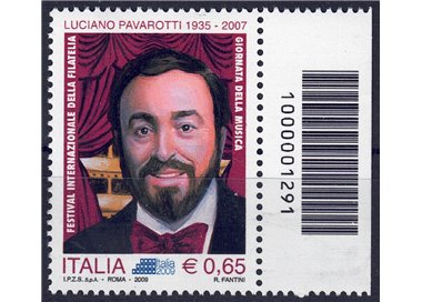 ITALY 2009 World Music Day (Pavarotti) CB 1291