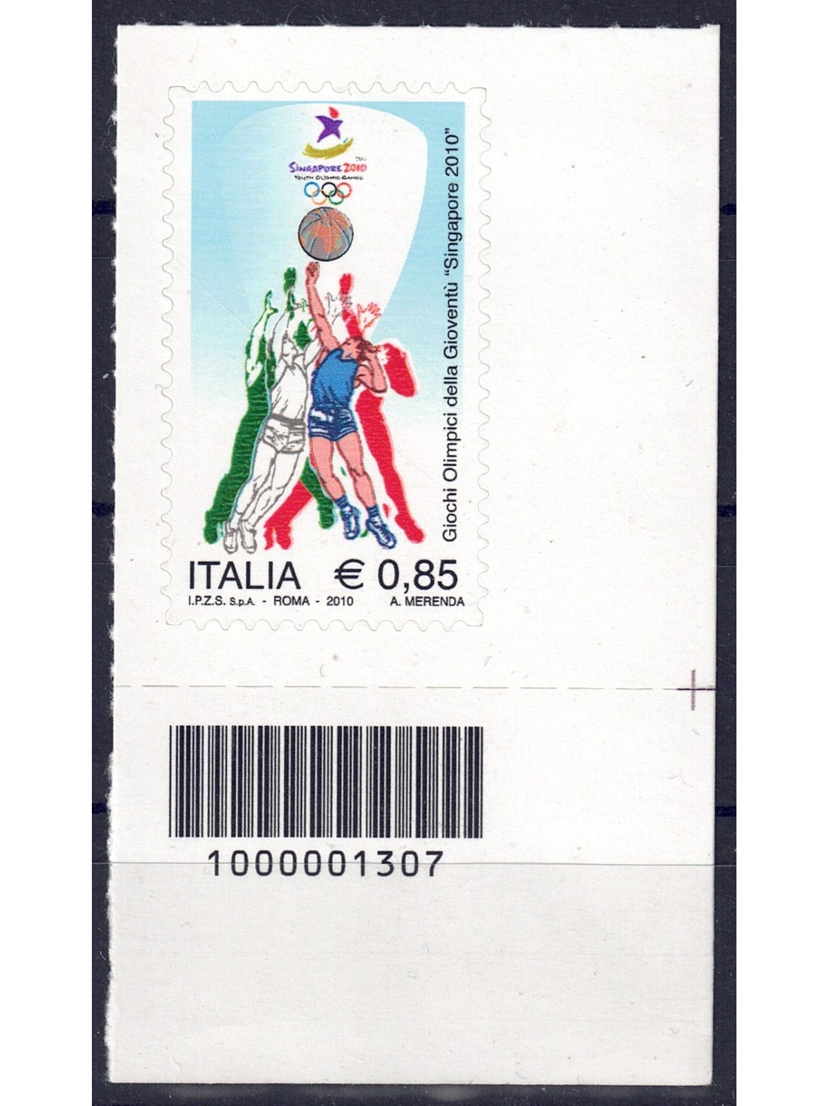 ITALIA 2010 Olimpiadi (€ 0,85) CB 1307