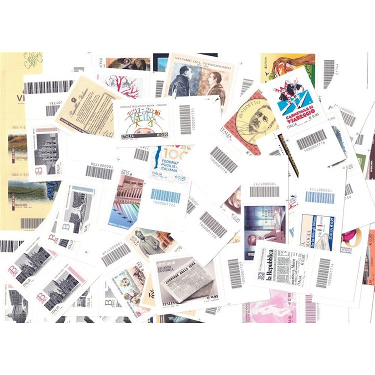ITALIA 2016 Annata completa con codice a barre 78v MNH**