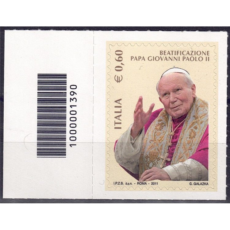 ITALY 2011 Pope John Paul II CB 1390 dx