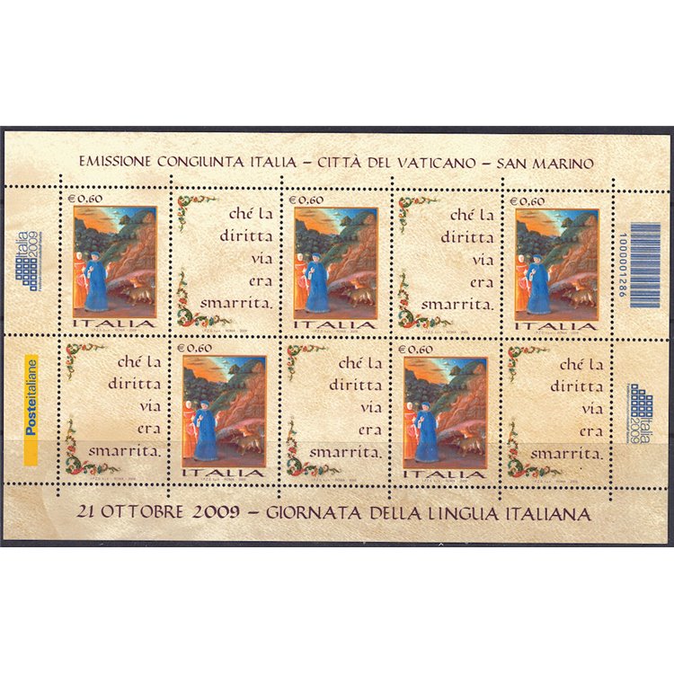 ITALY 2009 Italian Language Day s/s MNH**