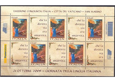 ITALY 2009 Italian Language Day s/s MNH**