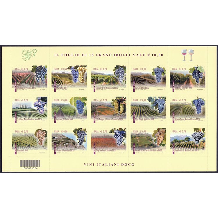 ITALIA 2013 Vino DOCG BF MNH**
