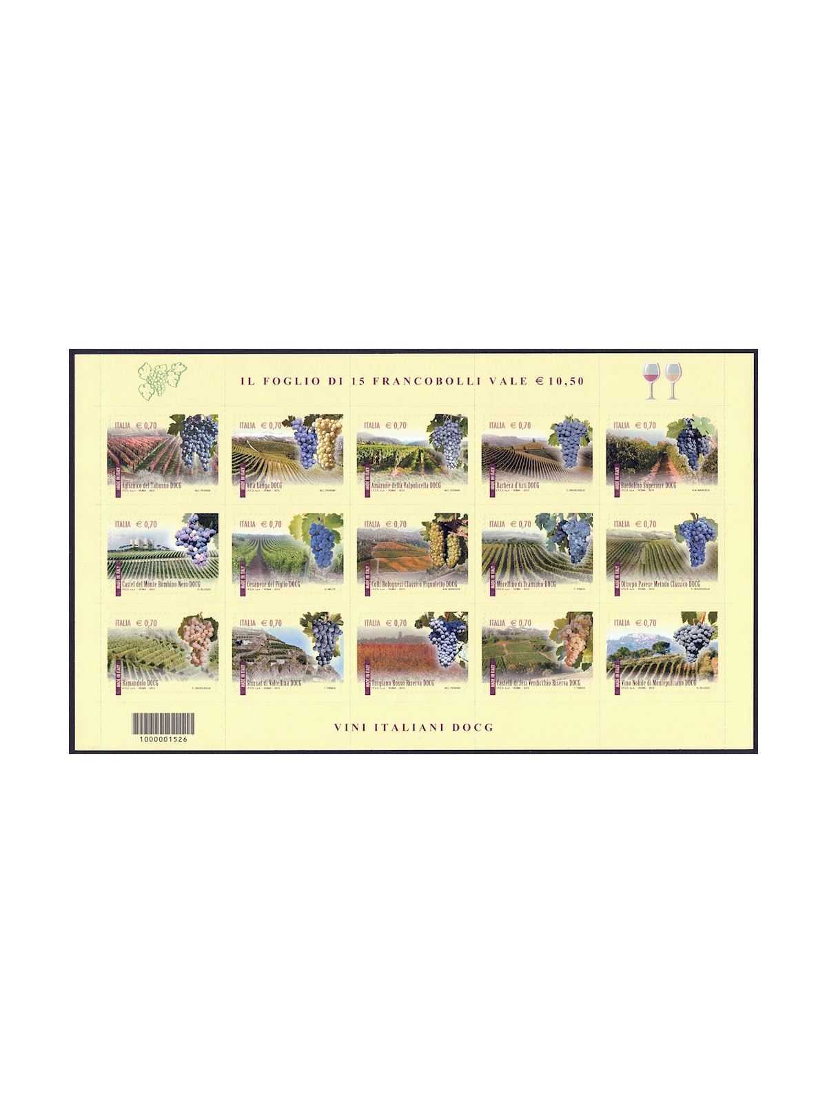 ITALY 2013 DOCG wine s/s MNH**