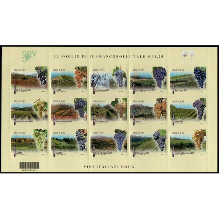 ITALY 2015 DOCG Wines s/s MNH**