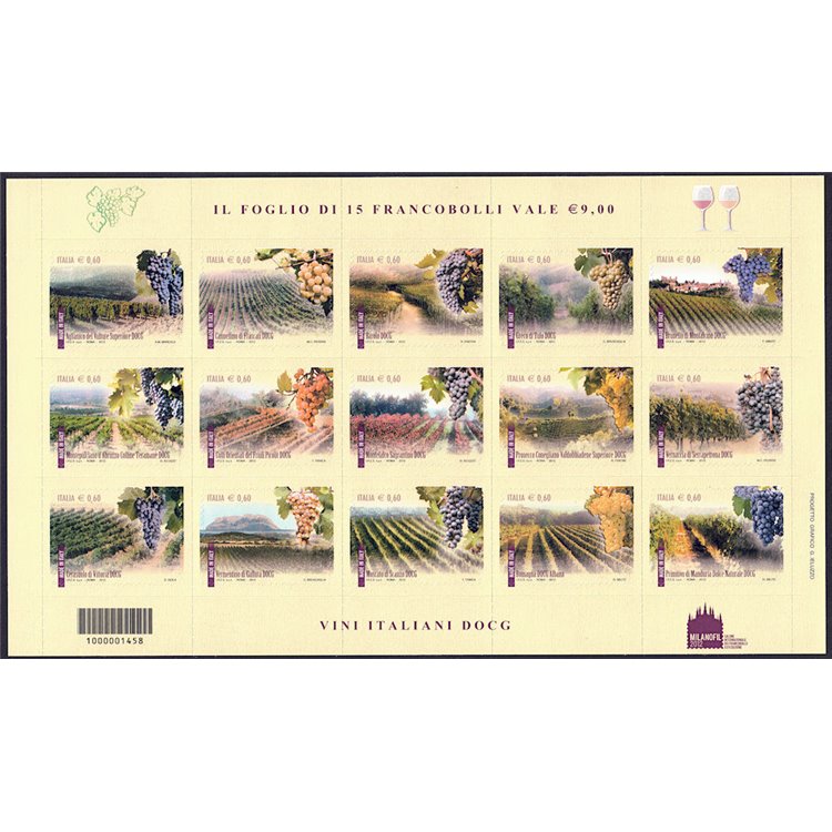 ITALY 2012 DOCG Wine s/s MNH**