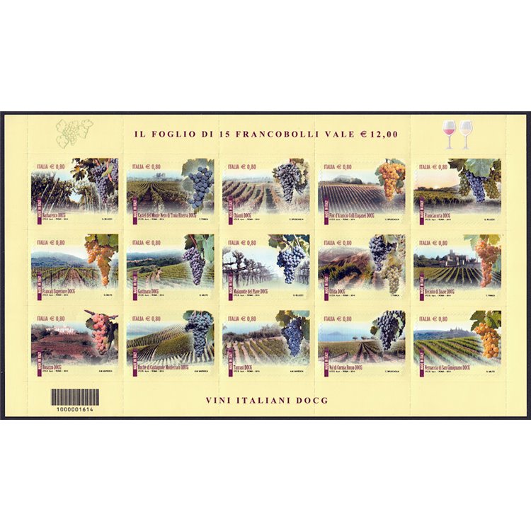 ITALIA 2014 Vini DOCG BF MNH**