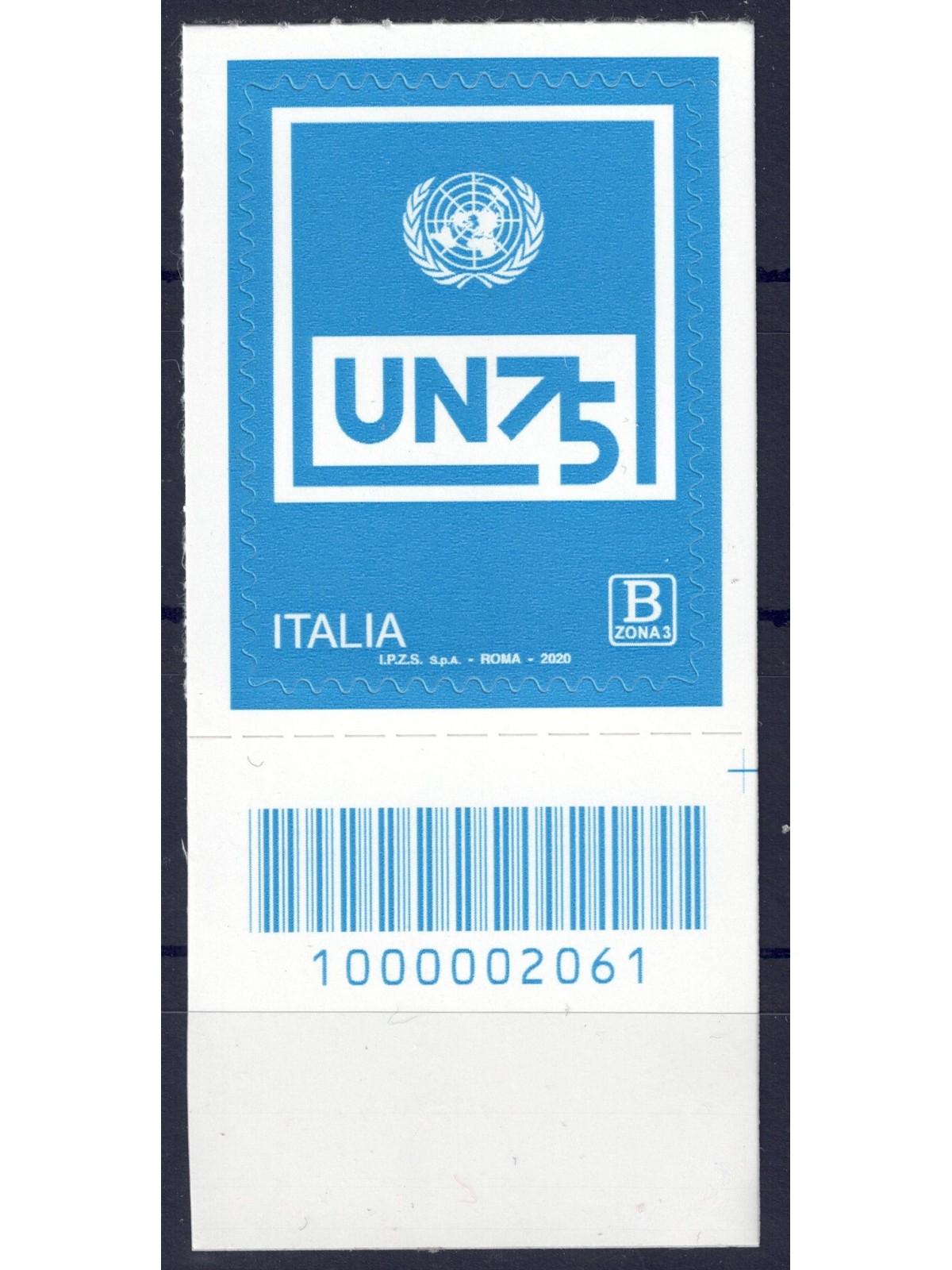 ITALY 2020 UN Anniversary CB 2061 aid