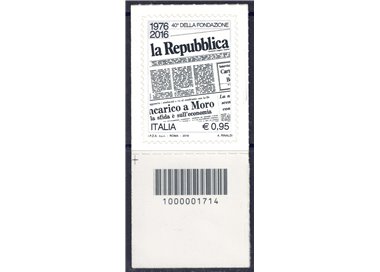 ITALY 2016 Daily newspaper la Repubblica CB 1714 ais