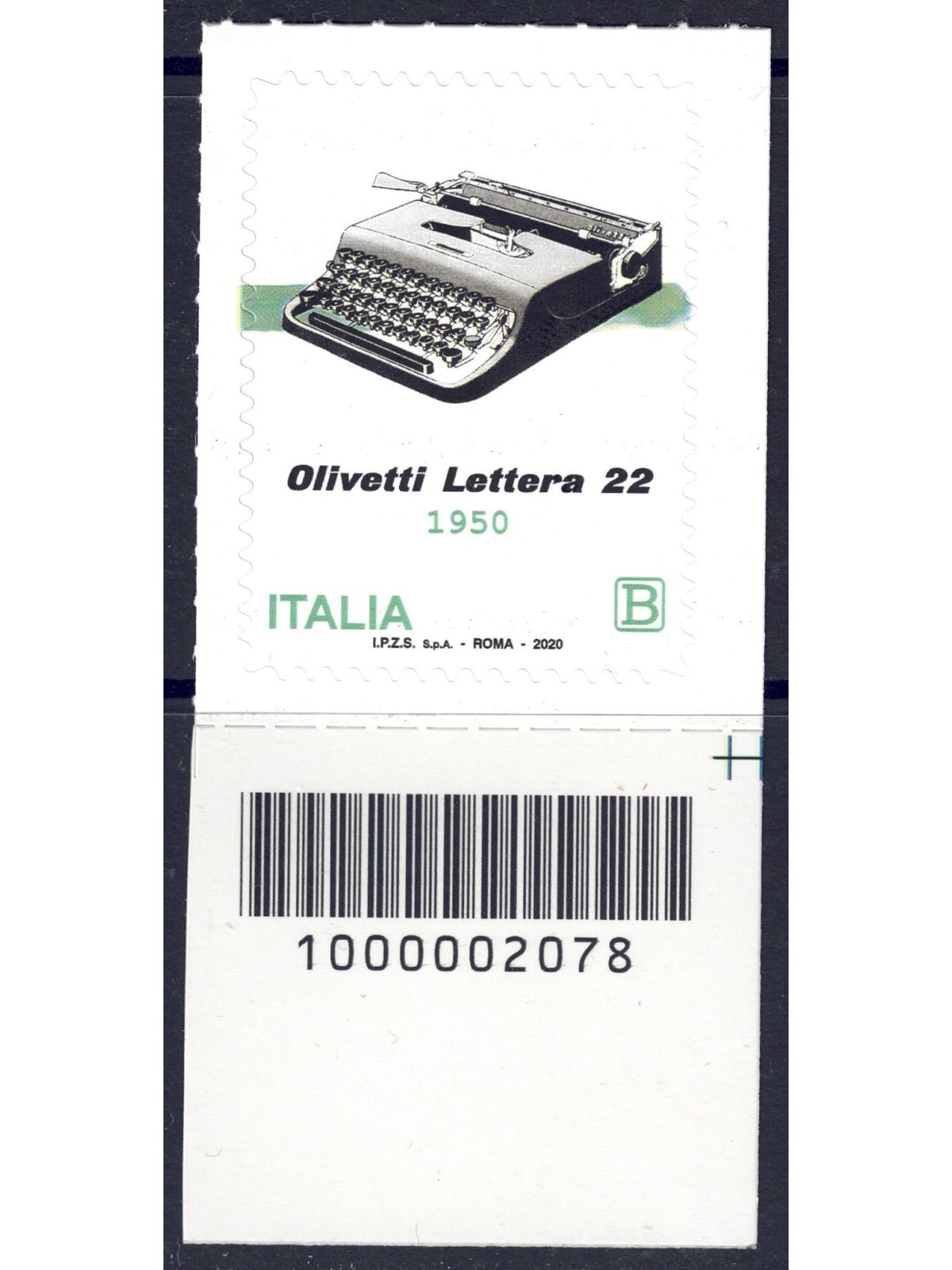 ITALIA 2020 Olivetti (macchina per scrivere portatile) CB 2078 aid