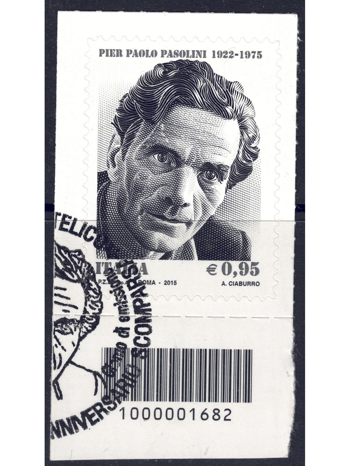 ITALY 2015 Pier Paolo Pasolini CB 1682 used
