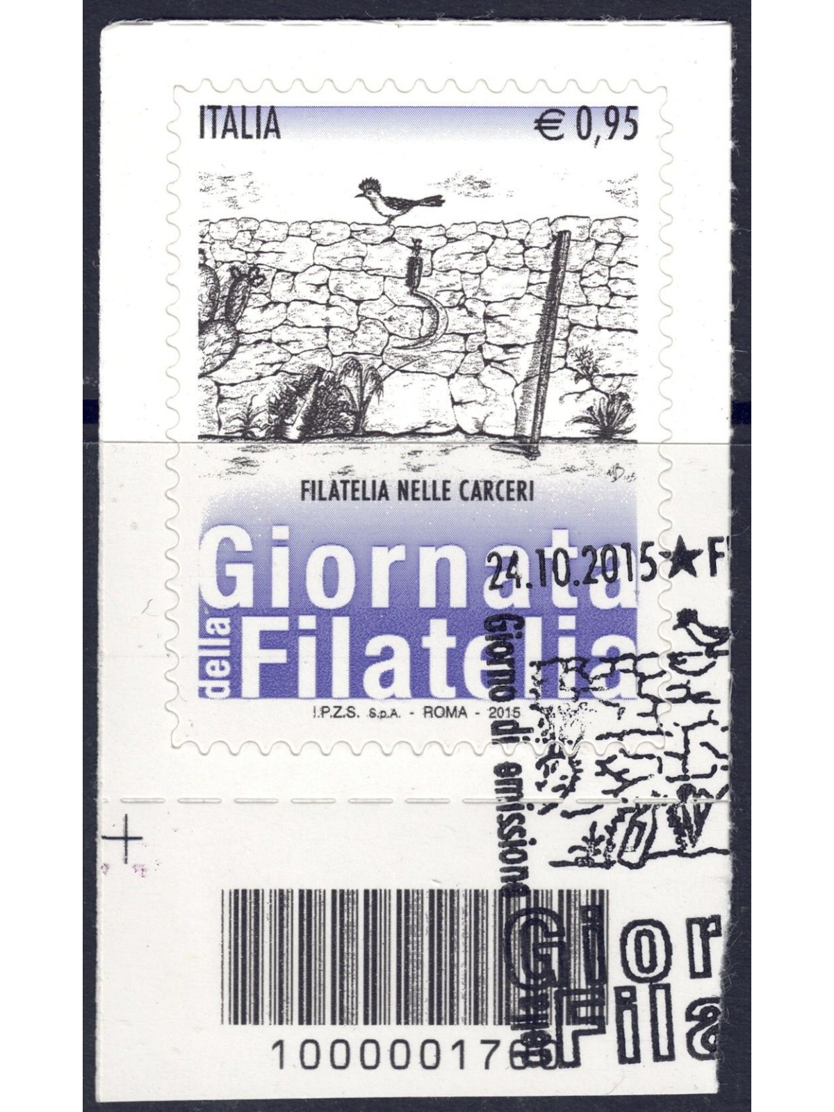 ITALY 2015 Philately Day CB 1700 used