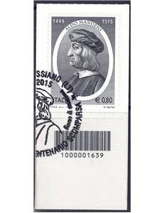 ITALY 2015 Aldo Manuzio CB 1639 used