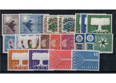 EUROPA CEPT 1957 Annata Completa 18v MNH**