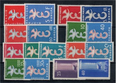 EUROPA CEPT 1958 Annata Completa 17v MNH**