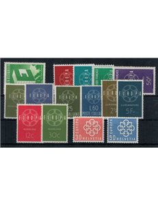 EUROPE CEPT 1959 Complete Year 15v MNH**