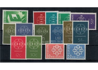 EUROPE CEPT 1959 Complete Year 15v MNH**