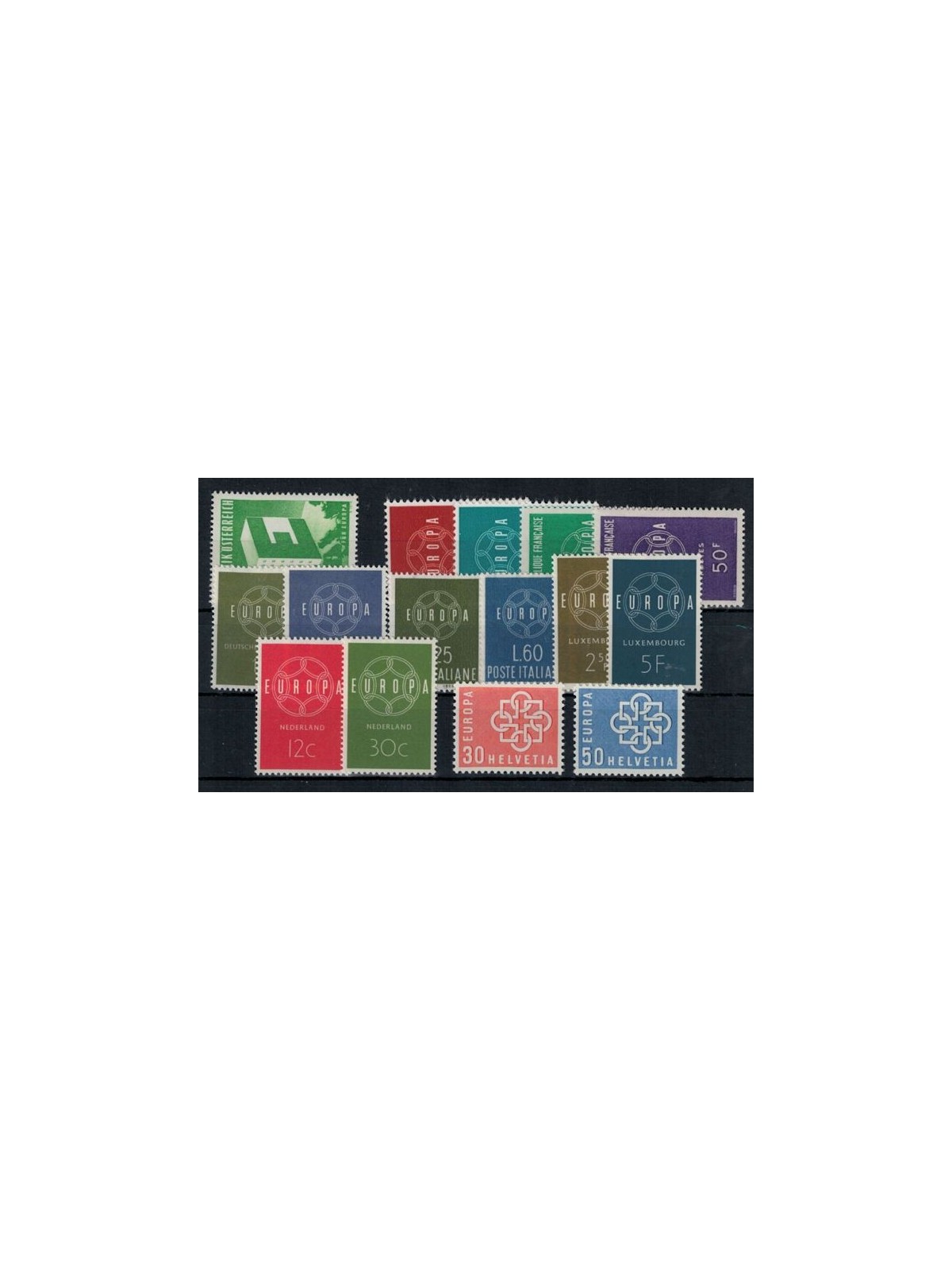 EUROPE CEPT 1959 Complete Year 15v MNH**