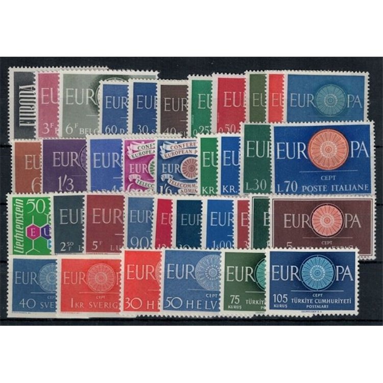 EUROPA CEPT 1960 Annata Completa 36v MNH**
