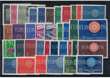 EUROPE CEPT 1960 Complete Year 36v MNH**