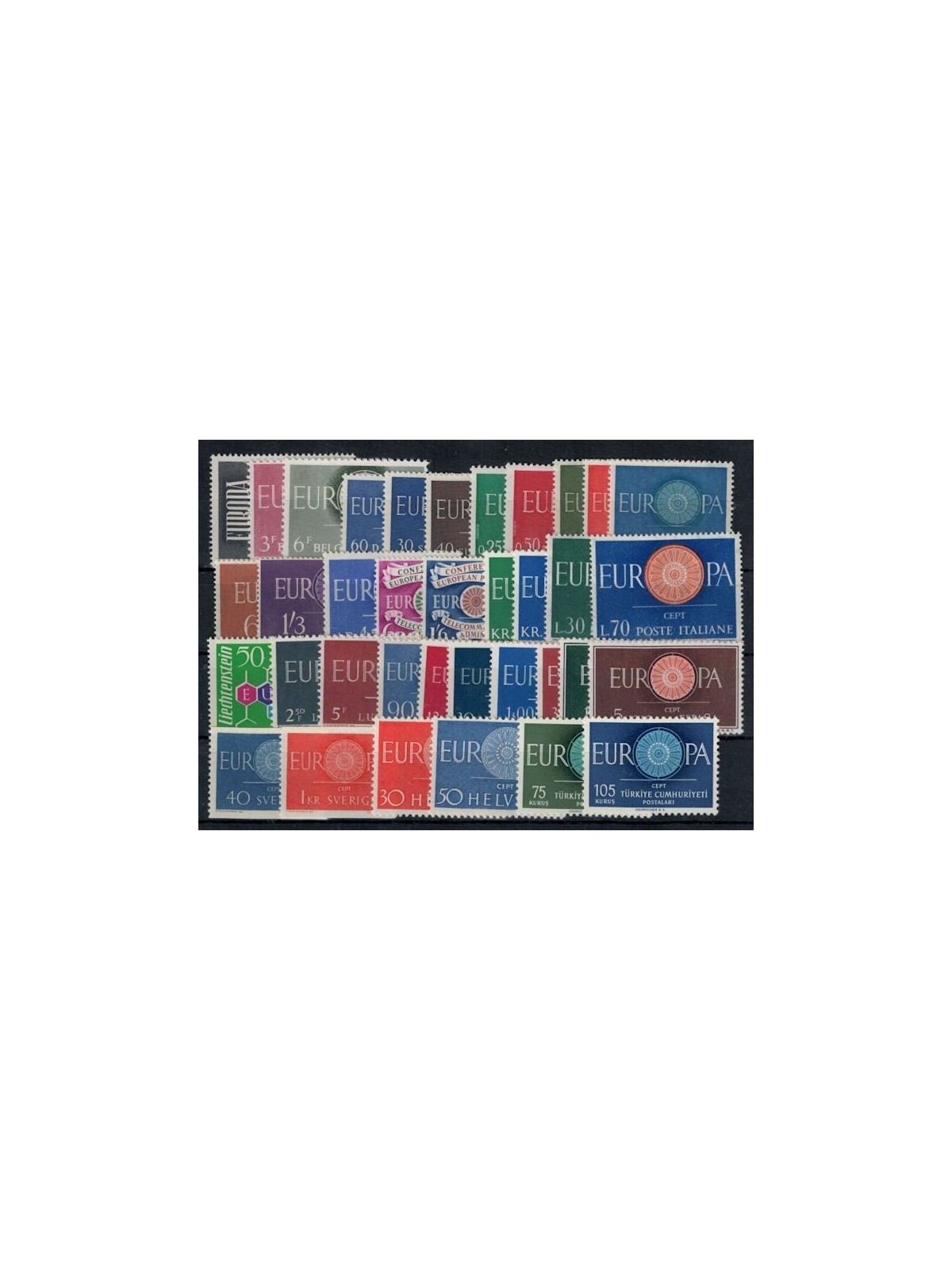 EUROPE CEPT 1960 Complete Year 36v MNH**
