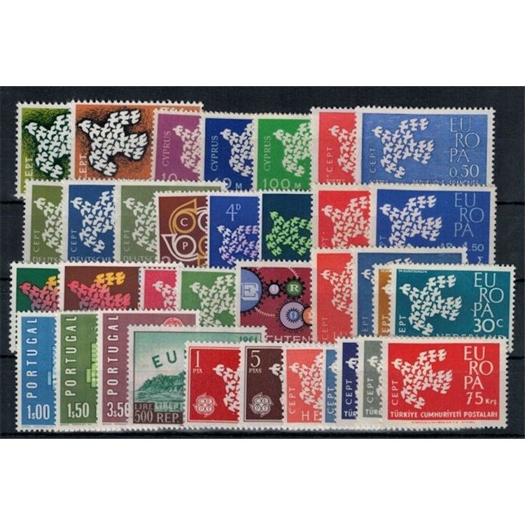 EUROPE CEPT 1961 Complete Year 35v MNH**