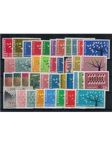 EUROPE CEPT 1962 Complete Year 39v MNH**