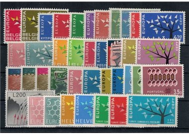 EUROPA CEPT 1962 Annata Completa 39v MNH**