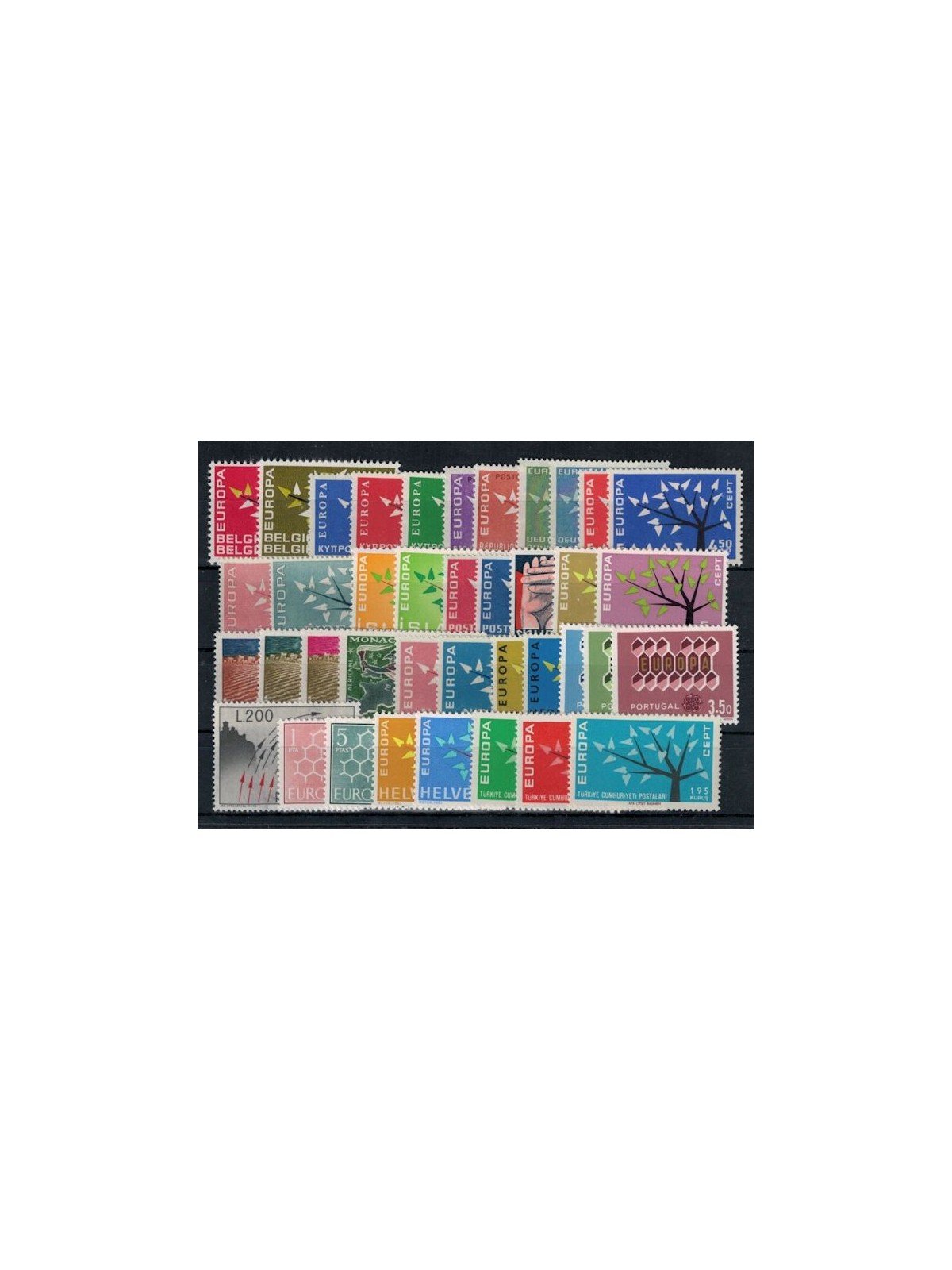 EUROPE CEPT 1962 Complete Year 39v MNH**