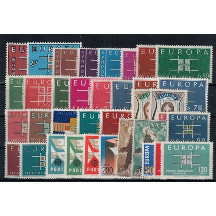 EUROPA CEPT 1963 Annata Completa 36v MNH**