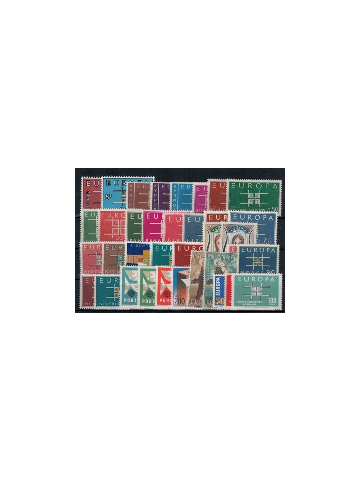 EUROPE CEPT 1963 Complete Year 36v MNH**