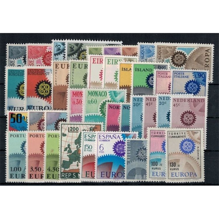 EUROPE CEPT 1967 Complete Year 39v MNH**