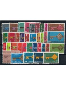 EUROPE CEPT 1968 Complete Year 35v MNH**