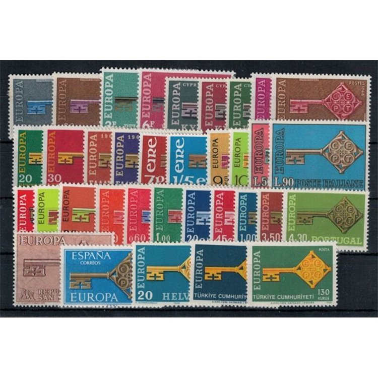 EUROPE CEPT 1968 Complete Year 35v MNH**