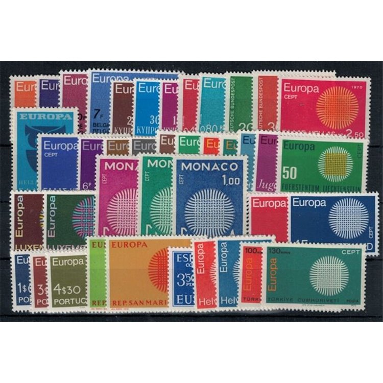 EUROPA CEPT 1970 Annata Completa 41v MNH**