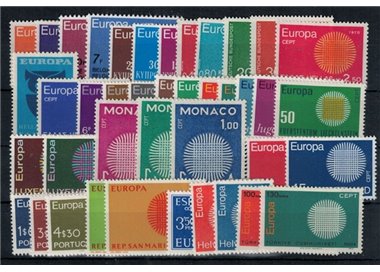 EUROPA CEPT 1970 Annata Completa 41v MNH**