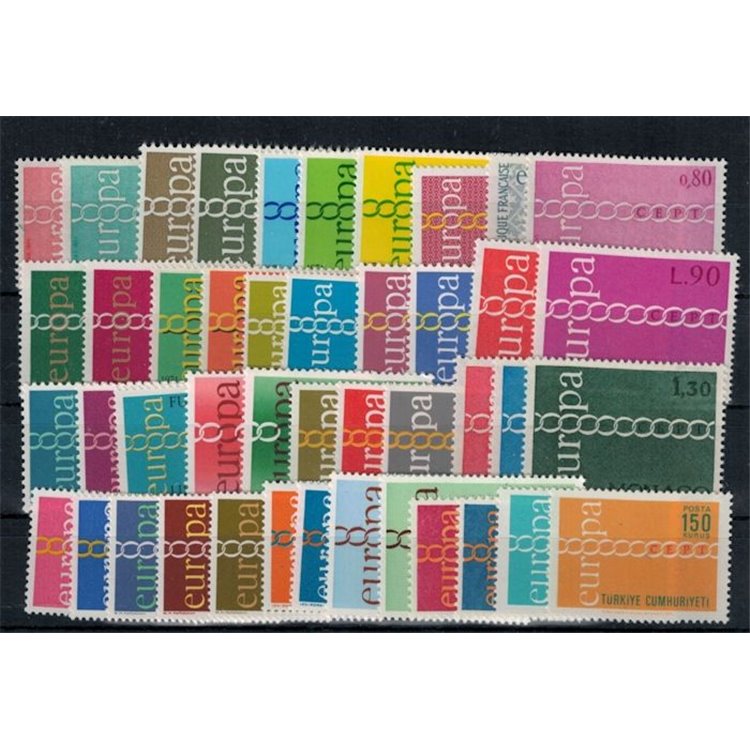 EUROPA CEPT 1971 Annata Completa 44v MNH**
